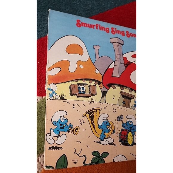 1980 The Smurfs Vintage Record Smurfing Sing Song Vinyl LP - Picture 2 of 8